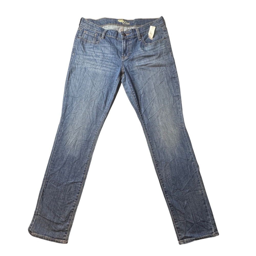 Old Navy Jeans Womens 10 Blue The Diva‎ Low Rise Slim Straight Stretch Denim NWT